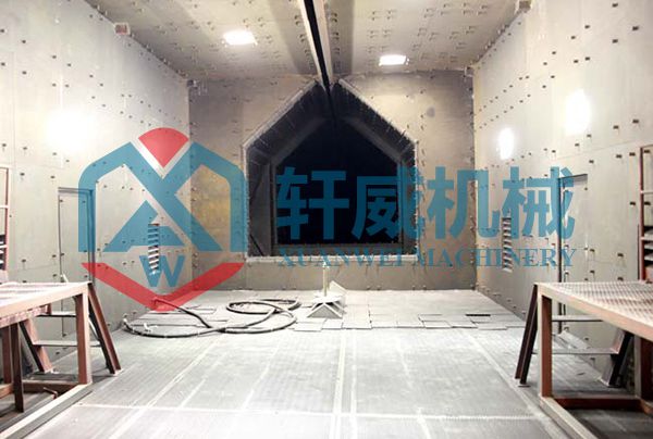 Mechanical recycling sandblasting room