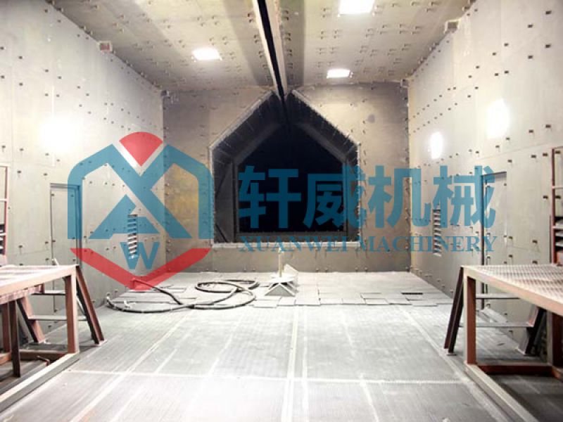Mechanical recycling sandblasting room