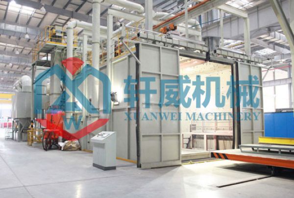 Pneumatic recovery sandblasting room