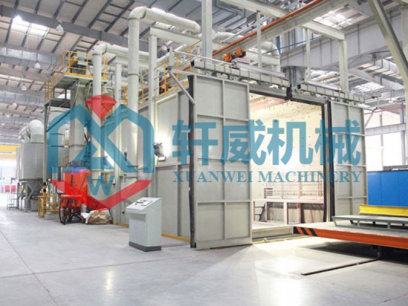 Pneumatic recovery sandblasting room