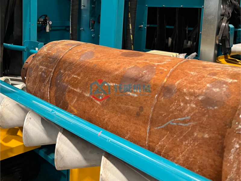 Steel cylinder shot blasting machine