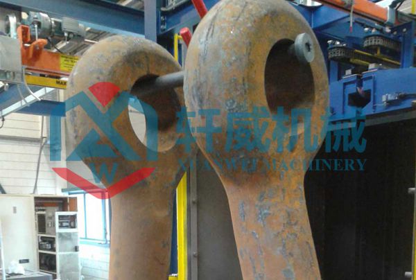 Dual station sanding and shot blasting machine