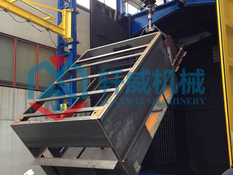 Structural component shot blasting rust removal machine
