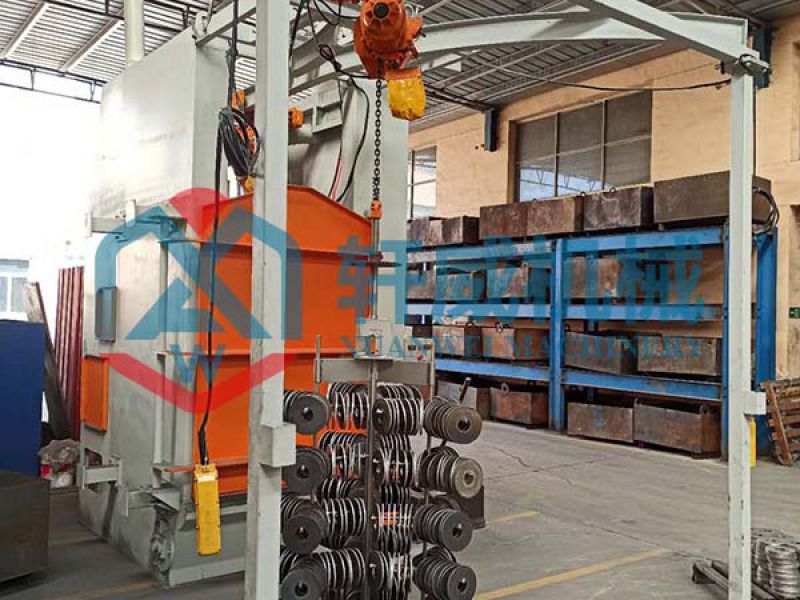 Suspended shot blasting integrated machine