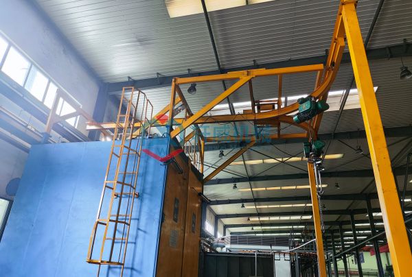 Large double hook shot blasting equipment