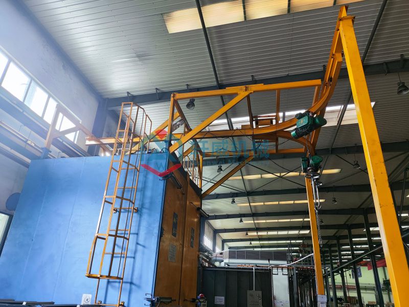 Large double hook shot blasting equipment