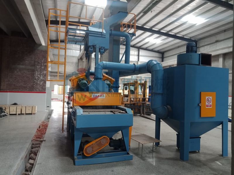 Through track type shot blasting machine