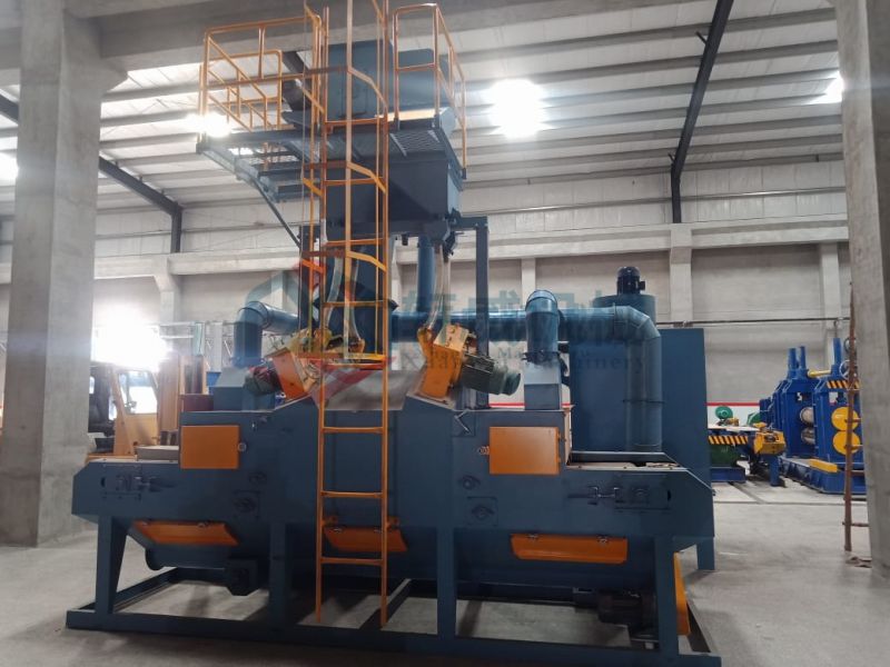 Crawler through shot blasting cleaning machine