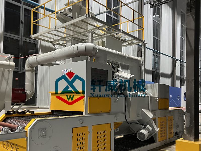 Through type mesh belt shot blasting machine