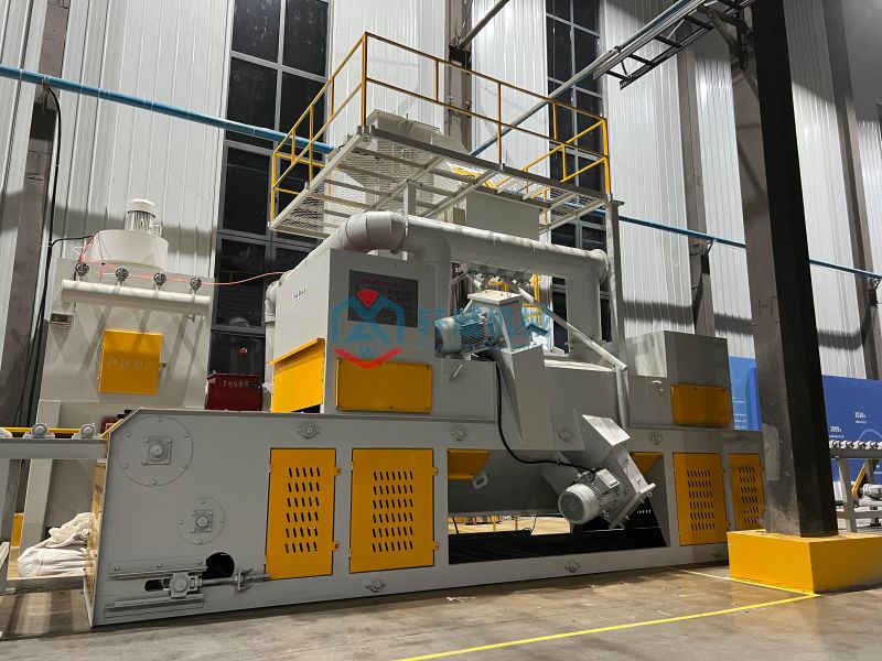 Mesh belt conveyor shot blasting machine