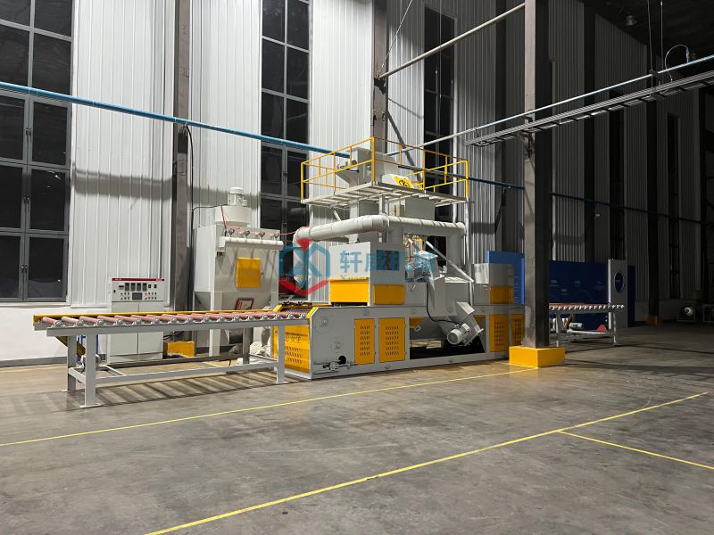 No pit mesh belt shot blasting machine