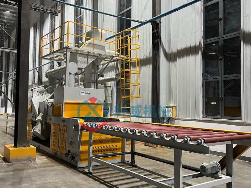 Aluminum mesh belt shot blasting machine