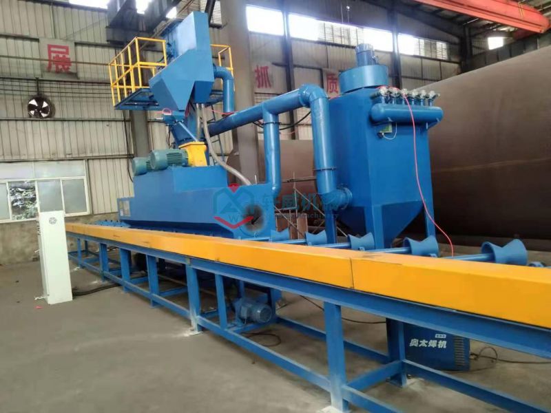 Steel pipe outer wall shot blasting machine