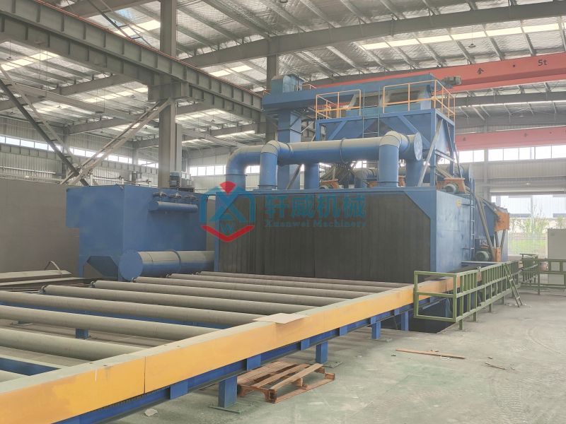Steel plate profile shot blasting machine