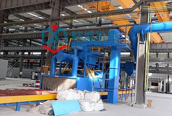 Steel plate pretreatment line shot blasting machine