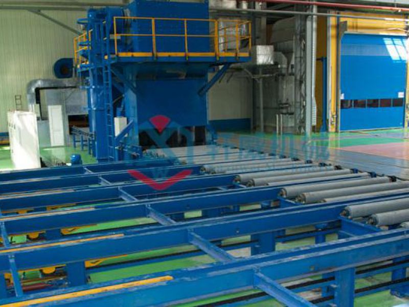 Mesh frame shot blasting machine