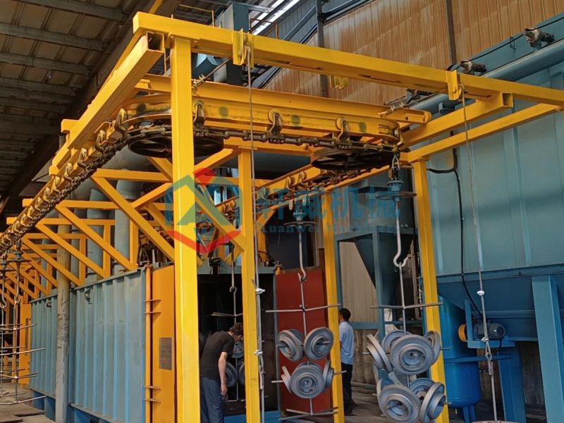 Q38 Suspension Chain Continuous Shot Blasting Machine