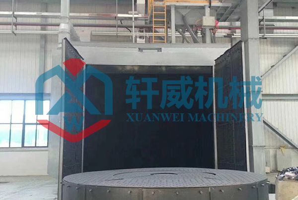 Trolley type shot blasting machine