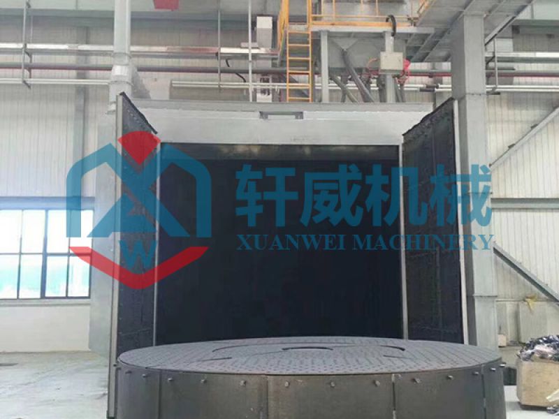 Trolley type shot blasting machine
