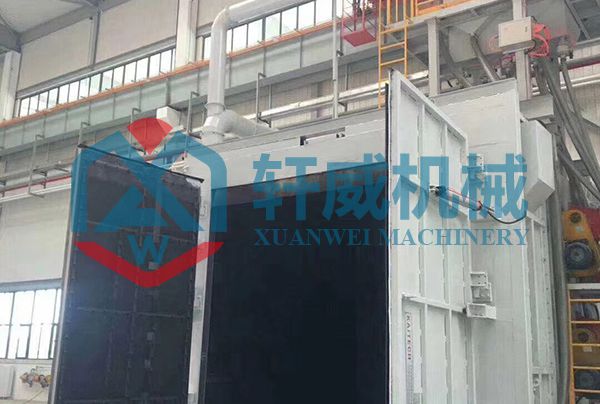 Trolley shot blasting machine