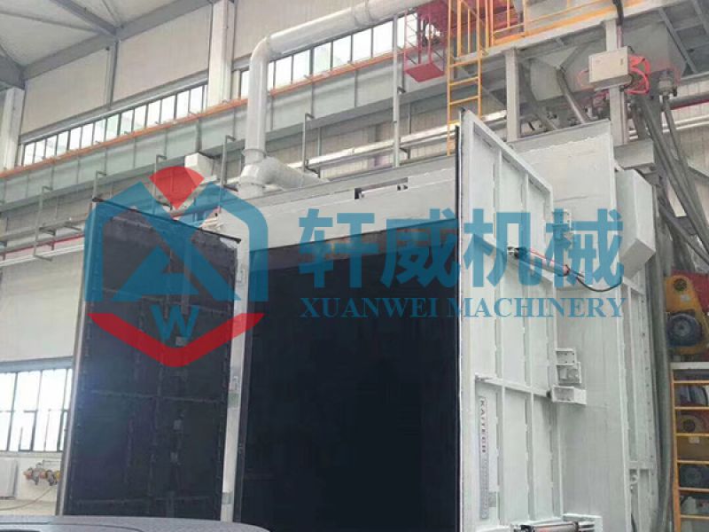 Trolley shot blasting machine