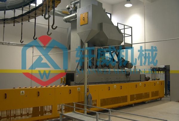 Steel wire rod round steel shot blasting machine