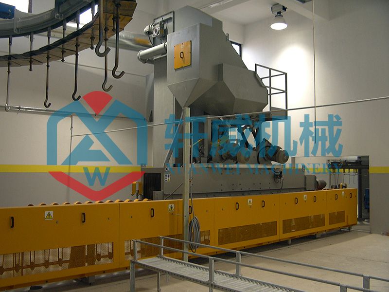 Steel wire rod round steel shot blasting machine
