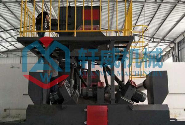Crawler through shot blasting machine