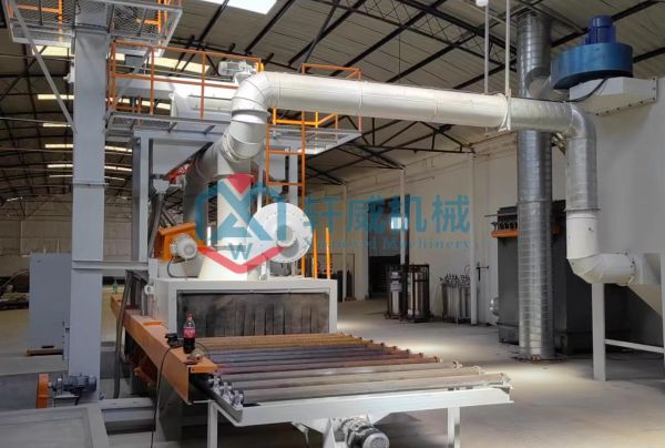 Small steel structure shot blasting machine