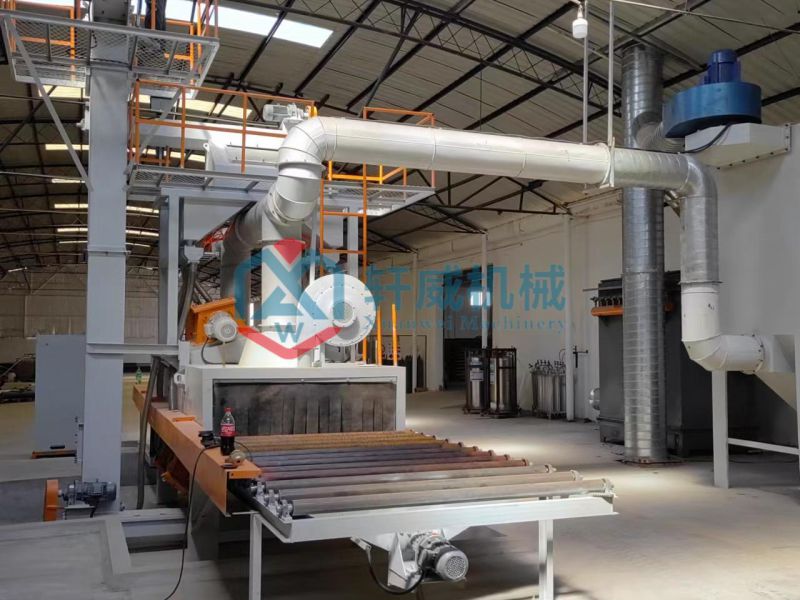 Small steel structure shot blasting machine