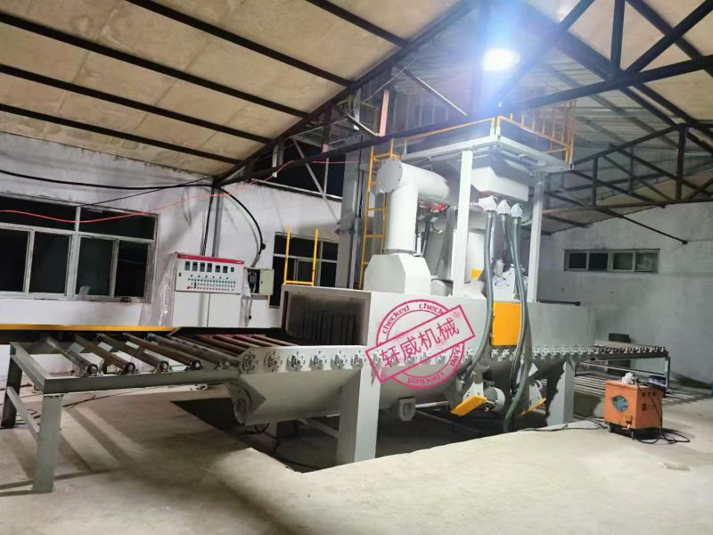 Roller through shot blasting machine