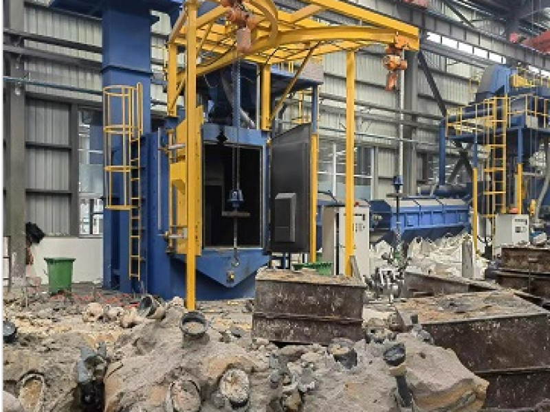 Shock free shell shot blasting machine