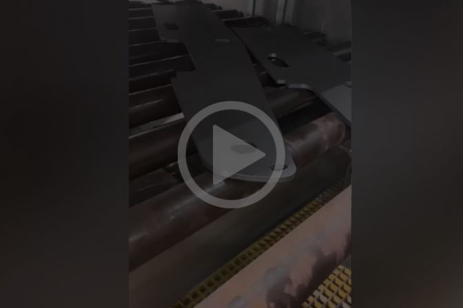 Shot blasting effect of irregular parts