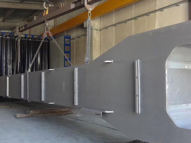 Shot blasting effect of steel components