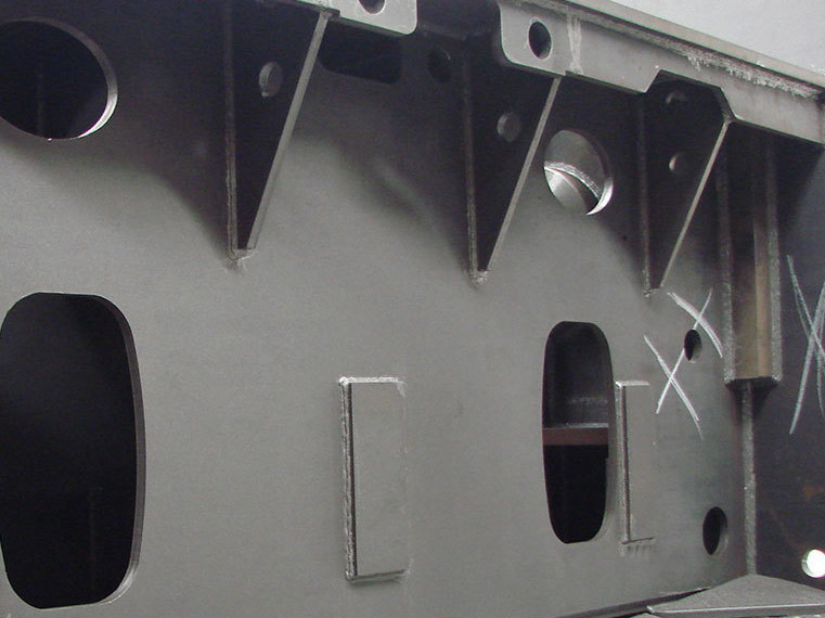 Shot blasting effect of structural components