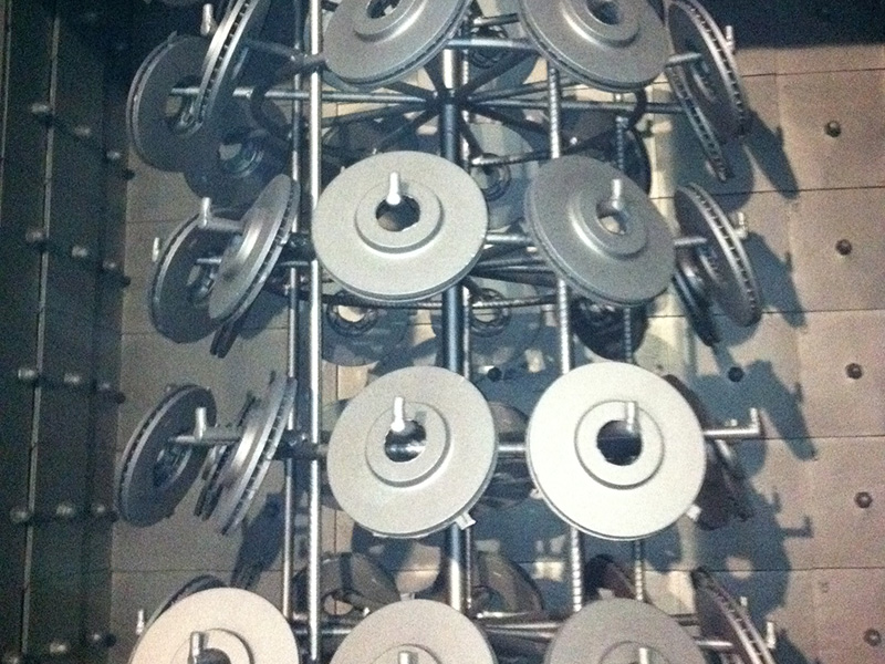 The workpiece effect of hook type shot blasting machine